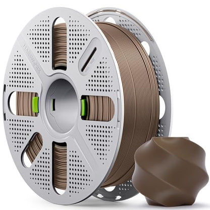 PLA Basic, Pre-Dried Filament with Quick-Swap Reusable Spool 1kg (2.2lbs), 1.75mm 3D Printing Filament, Compatible with Bambu Lab 3D Printers – Cocoa Brown - color: Cocoa Brown With Spool, size: With Spool