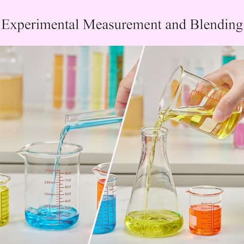 High Borosilicate Glass Measuring Cup Set-V-Shaped Spout，Includes 250ml(8OZ), 500ml(16OZ), and 1000ml(32OZ) Glass Measuring Beaker, Easy to Read - size: 250ml/500ml/1000ml (8oz/16oz/32oz)