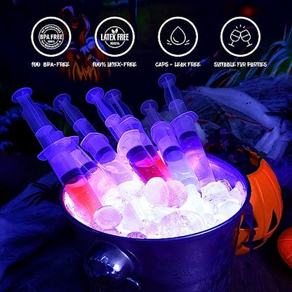 60 Pack Jello Shot Syringes- 30ml/1oz Jelly Syringe with Tip Cap for Liquid | BPA-Free Plastic Jello Shots Suringes for Kids/Adults Container for Bachelorette Parties, Nurses, Graduation, Halloween Party