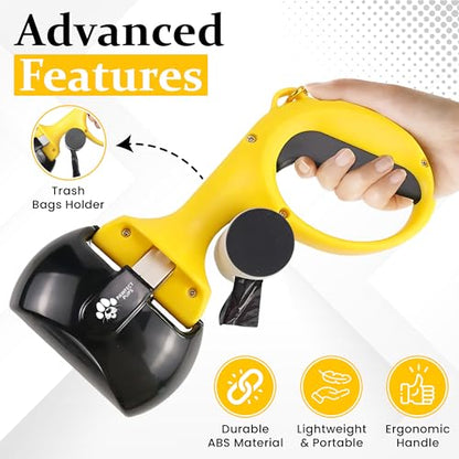 Dog Pooper Scooper for Small & Medium Dogs, 10” x 5” Lightweight Poop Scooper with Ergonomic Comfort Grip, Non-Stick Surface, Portable & Easy to Clean - color: Red