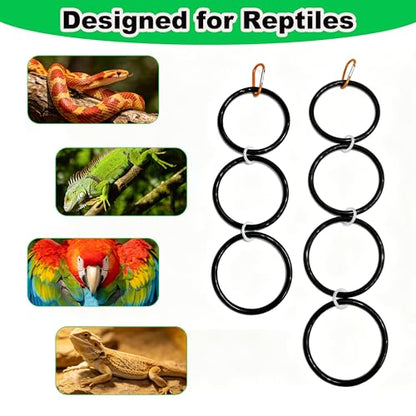 Snake Climbing Rings Flexible Climbing Chain for Ball Python & Corn Snake Tank Accessories
