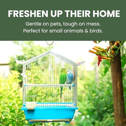 Atlantic Rush Small Animal Cage Cleaner Spray- 24oz Bottle Cage and Crate Cleaner for Guinea Pig, Hamster, Rabbit, Ferret, & Birds- Cage Cleaning Supplies Odor Eliminator
