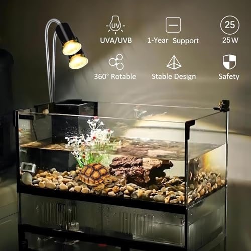 25W Uva Light Bulbs 4 Packs, Turtle Heat Lamp for Reptile | E26 Base Fit for Reptiles and Amphibian Tanks, Terrariums and Cages, Works with Various Lamp Fixtures