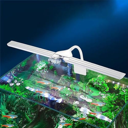 LED Aquarium Light Full Spectrum Clip Fish Tank Light Plants Light 360° Adjustable 2 Light Bar Super-Bright 13.2W Suitable for 20-75 Gal Fish Tank - size: 13.2W For 20-50 Gal Fish Tank
