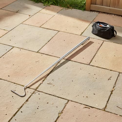 Telescopic Snake Hook, Stainless Steel Extendable Reaching Tool for Reptile Enclosures, 28-Inch (1 PC)
