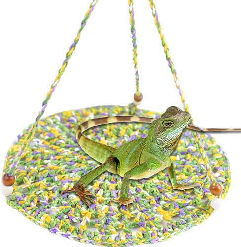 Reptile Hammock Essential for Bearded Dragon, Hanging Bed for Lizard, Gecko, Chameleon, Hamster & Small Pets