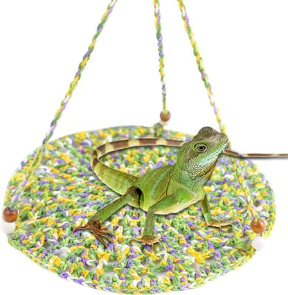 Reptile Hammock Essential for Bearded Dragon, Hanging Bed for Lizard, Gecko, Chameleon, Hamster & Small Pets