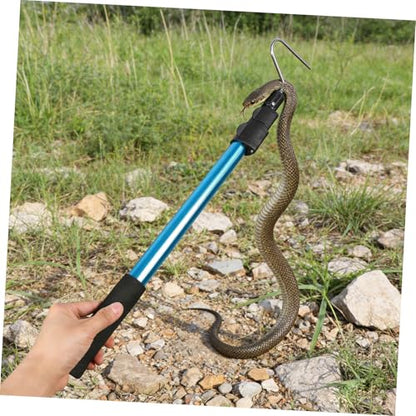 SHINEOFI Aluminium Alloy Snake Grabber Tool with Telescopic Design and Adjustable Length for Safe Rattlesnake Catching Outdoors, Simple to Use Reptile Catching Hook