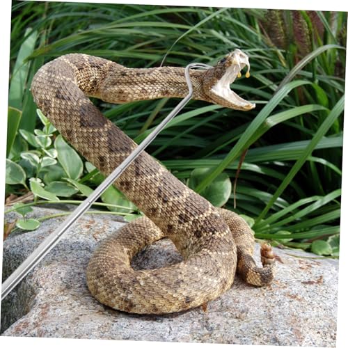 Sosoport Retractable Reptile Catching Hook Handle Snake Tool for Safe Handling of Snakes and Reptiles Stainless Steel Design Portable and Easy to Use