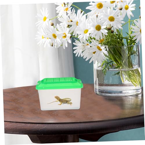 GALPADA Portable Turtle Feeding Box Transparent Reptile Habitat for Hamsters and Goldfish Easy to Small Fish Tank Excellent Visibility for Pet Transport and Observation