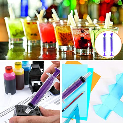 Plastic Syringe with Cap Individually Packge Sealed,Liquid Measuring Syringe Suitable for Industrial Scientific Labs,Feeding Pet (20*10ml) - size: 20*10ml