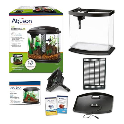 Aqueon 00800198: Aquarium Kit BettaBow Led Blk 2.5G