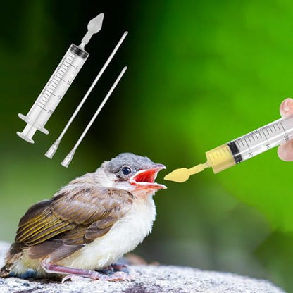 Baby Bird Feeding Syringe Baby Bird Feeding Kit Reusable Parrot Feedings Tubes Pet Parrot Milk Feedings Syringe Small Pet Syringes with Spoon Tip & Tubes for Small Dogs Cats Puppy Supplies