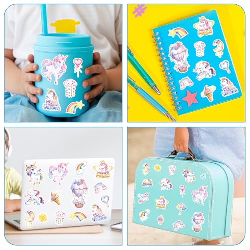 306Pcs Unicorn Stickers, Rainbow Unicorn Self-Adhesive Stickers for Scrapbooks Envelopes Cards Gifts Crafts Decor - style: Unicorn
