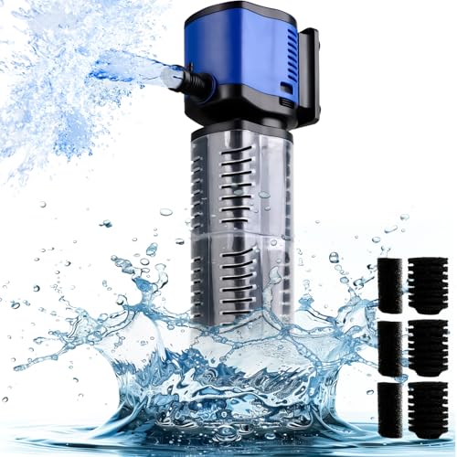 coospider-repta Aquarium Filter for 100-300 Gallons Tank, Powerful 660GPH Internal Fish Tank Filter, Pump Submersible Filter with Sponge for Large Fish Tanks, Turtle Tanks - size: 100-300 Gallon Fish Tank