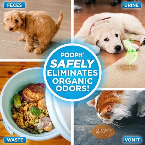 POOPH Pet Odor Eliminator Spray, 32 oz - Pack of 2 | Unscented pet odor eliminator spray for home surfaces, upholstery, furniture, and vehicles - size: 32 Fl Oz (Pack of 2)