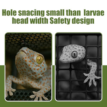 Landhoow 55 Gallon Screen Cover for Hinged Door Pet Reptile Terrarium Screen Cover Large Reptile Terrarium Fish Tank Lid with Center Hinge
