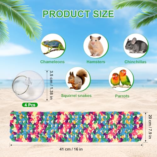 30" x 7" Upgraded Soft Reptile Lizard Hammock, Soft Reptile Lizard Hammock Comfortable Breathable Swing Hanging Sleeping Bed for Small Pets (B)
