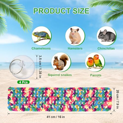 30" x 7" Upgraded Soft Reptile Lizard Hammock, Soft Reptile Lizard Hammock Comfortable Breathable Swing Hanging Sleeping Bed for Small Pets (B)
