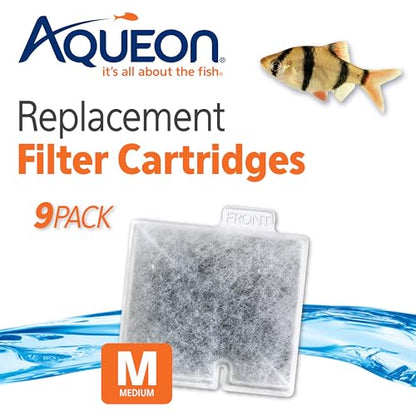 Aqueon Aquarium Fish Tank Replacement Filter Cartridges Medium - 9 pack - size: 9 Pack