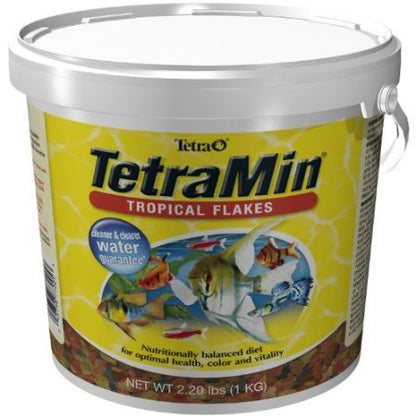 TetraMin Tropical Flakes Fish Food, 2.2 lbs | Complete Daily Diet For Top-And-Mid Feeding Tropical Fish, Protein For Growth & Prebiotics for Digestion, Clear Water Formula - size: 2.2 Pound (Pack of 1)