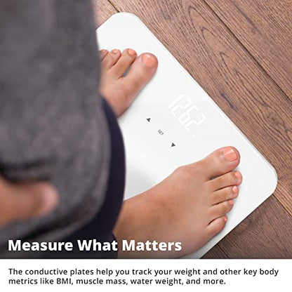 Greater Goods Balance Body Composition Glass and Plastic Personal Scale (White) - style: BMI, White