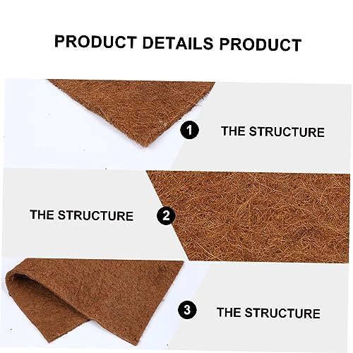 POPETPOP Natural Coconut Fibre Reptile Carpet Mat Tortoise Carpet Pad for Bearded Dragon Turtle Insulation Mat