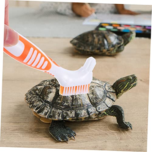 Mipcase 4pcs Turtle Shell Cleaning Brush Double-Sided Portable Reptile Tank Supplies - color: Multix2pcs, size: 16x5cmx2pcs