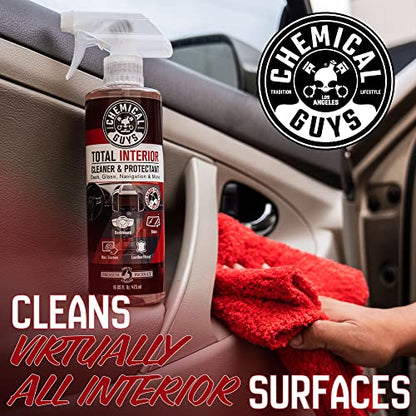 Chemical Guys, Total Interior Cleaner Variety Kit, New Car & Black Cherry | Sample two aromas in one box, a one-step spray for dashes, seats, door panels and screens, boxed ready to gift - size: 48 Fl Oz (Pack of 1), style: BAG KIT
