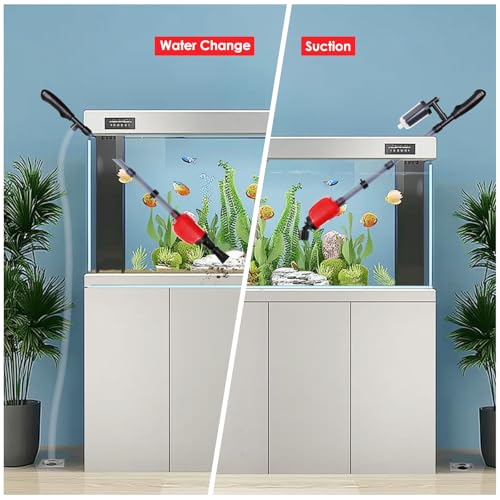 36W Electric Gravel Cleaner for Aquariums, Automatic Fish Tank Vacuum