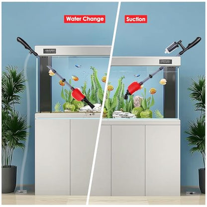 36W Electric Gravel Cleaner for Aquariums, Automatic Fish Tank Vacuum