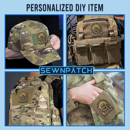Dangerous Freedom Over Peaceful Slavery Hook and Loop Patch for Backpacks Hats Vest Dog Harness Bags, Size 3" Sewing Patches, Snake Tactical Appliques for Clothes, Freedom Embroidery Patch