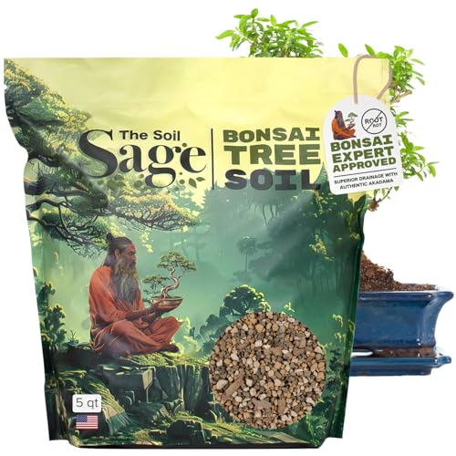 5 Qt Premium Bonsai Mix with Akadama | High Drainage Potting - USA Made - style: Bonsai Soil / 5 QT