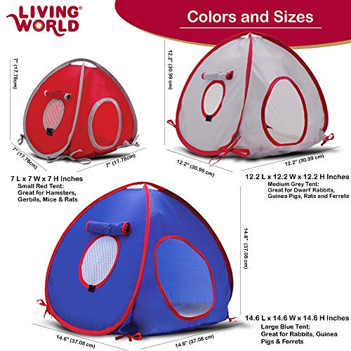 Living World Pet Tunnel, Red/Grey - size: Medium