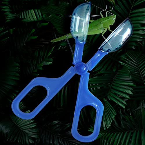 1PCS Reptile Feeding Blue Cleaning Tool Scooper Feeding Tool Amphibian Terrarium Spider Cricket Feeding Clamp Litter Clamp