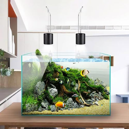 BESPORTBLE Aquarium Light Mount, 2Pcs Adjustable Aquarium Light Mounting Bracket Reptile Glass Lamp Stand Fish Tank Led Lamp Holder