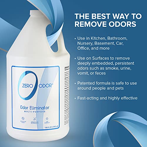 Zero Odor Multi-Purpose Odor Eliminator, Air and Surface Odor Remover for Home, Bathroom, Kitchen, and Closet, Refill, 128 oz - size: 128 Fl Oz (Pack of 1)