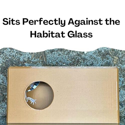 Reptile Amphibian Cave Against Glass Viewing Hide | Dig Box Enclosure Reptile Habitat Tank Enrichment | Snake Leopard Gecko Decoration Accessories Supplies Toys Ornaments