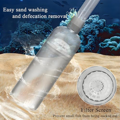 ZYFHOST Fish Tank Vacuum Gravel Cleaner, Aquarium Gravel Cleaner - Hand Siphon Pump as Fish Tank Hose Water Changer & Rock Cleaner & Sand Washing (5.6ft)