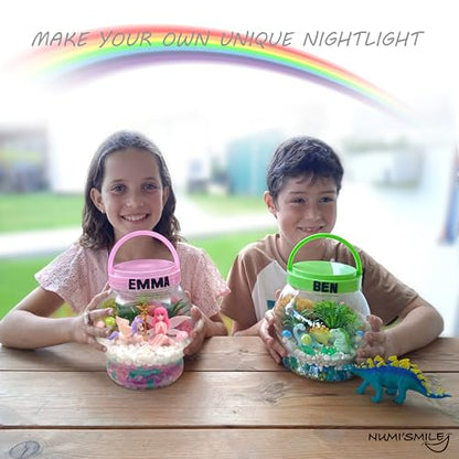 Make Your Own Light-Up Fairy & Unicorn Terrarium Arts and Crafts for Kids, Fairy Gifts for Girls Ages 4 5 6 7 8 9 10 Years, Best DIY Art Set, Unicorns Gifts & Little Girls Fairy Toys Birthday Present - style: Fairy & Unicorn