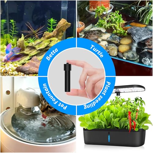 10W Mini Aquarium Heater 5V/2A USB Betta Heater for up to 1 Gallon Tanks, Alumina Ceramic Fish Tank Heater Turtle Heater with Dry-Run & Overheat Protection - size: For Tanks ≤ 1 Gal