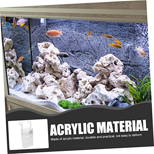 Floating Betta Fish Breeding Box Divider Acrylic Incubator Tank for Aquarium Fry Isolation Separator for Shrimp and Reptiles Mini Fish Hatchery