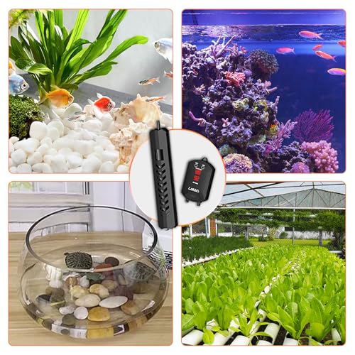 Upgraded 500W Intelligent Aquarium Heater,59°F-93°F Submersible Fish Tank Heater with Intelligent Digital Display Controller and Auto Power Off for 60-135 Gallon Freshwater Saltwater Fish Tanks - size: 60-135 Gallon 500W