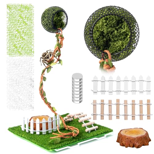 8 Pcs Jumping Spider Hide Enclosure Habitat Decor Set | Magnetic Hiding Habitat Magnetic Hideout Cave for Jumping Spiders, Tarantulas, Reptile Hides and Caves Decorr - size: Style B