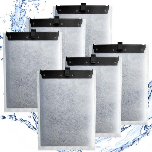 driamor 6 Pack Large Filter Cartridges Compatible with Whisper Filters 20i/40i IQ20/30/45/60 PF20/30/40/60, Aquarium Filter Cartridge Replacement Assembled Compatible with ReptoFilter 125GPH - size: 6 Pack Large