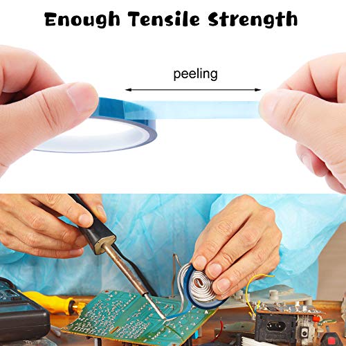 Outus 6 Rolls 10mm High Temperature Tape Heat Vinyl Press Tape Heat Resistant Sublimation 3D Printing for Transfer Electronics Masking - size: 10 mm