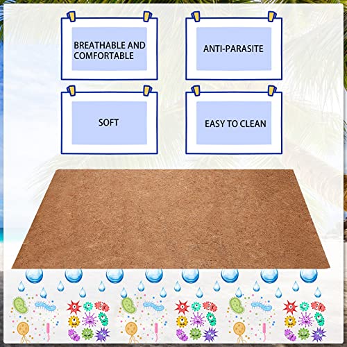 Fabbay 2 Pcs 24 x 120 Inch Coconut Coir Liner Roll Natural Coconut Plant Liner Sheets Coconut Fiber Mat for Planters Gardening Window Box Flower Basket Decor Animal Pet Pad Reptile Carpet