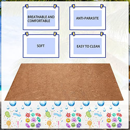 Fabbay 2 Pcs 24 x 120 Inch Coconut Coir Liner Roll Natural Coconut Plant Liner Sheets Coconut Fiber Mat for Planters Gardening Window Box Flower Basket Decor Animal Pet Pad Reptile Carpet