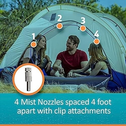 Portable Mist System 16ft Wireless Outdoor Cooling Kit - color: 4 Mist Nozzles