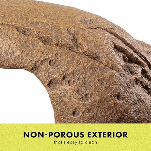 Zilla Rock Den, Naturalistic Rock Décor, Ideal Hideaway for Snakes, Skinks, Geckos, Bearded Dragons, Medium - size: Medium